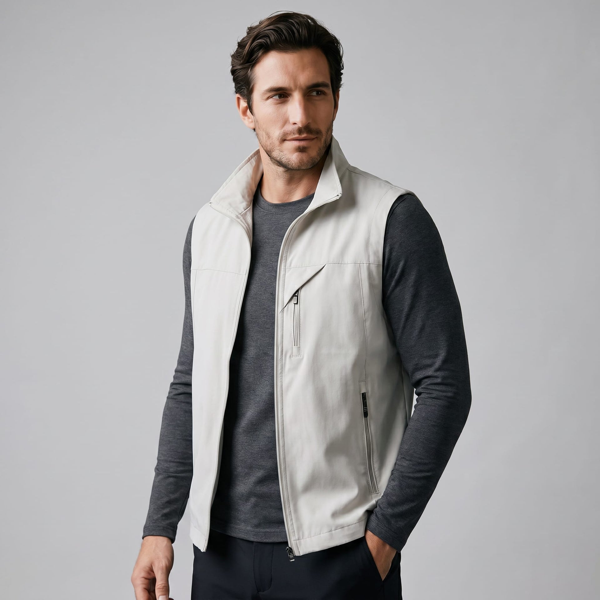 Herren Outdoorweste mit Stehkragen | Valentin