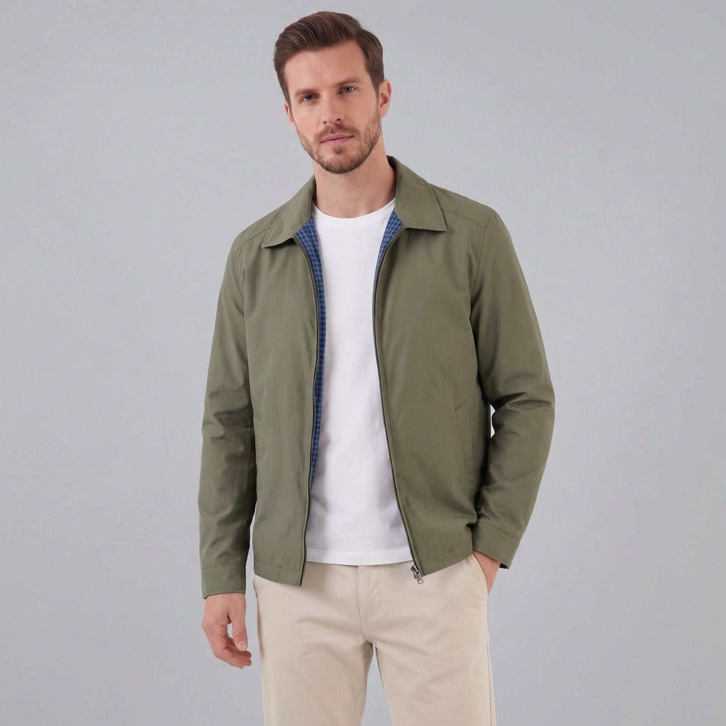 Herren Blouson mit Hemdkragen und Karofutter | Arnold_6