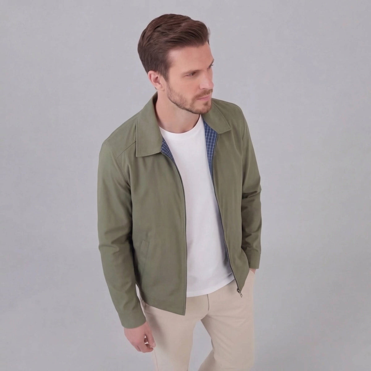 Herren Blouson mit Hemdkragen und Karofutter | Arnold_9