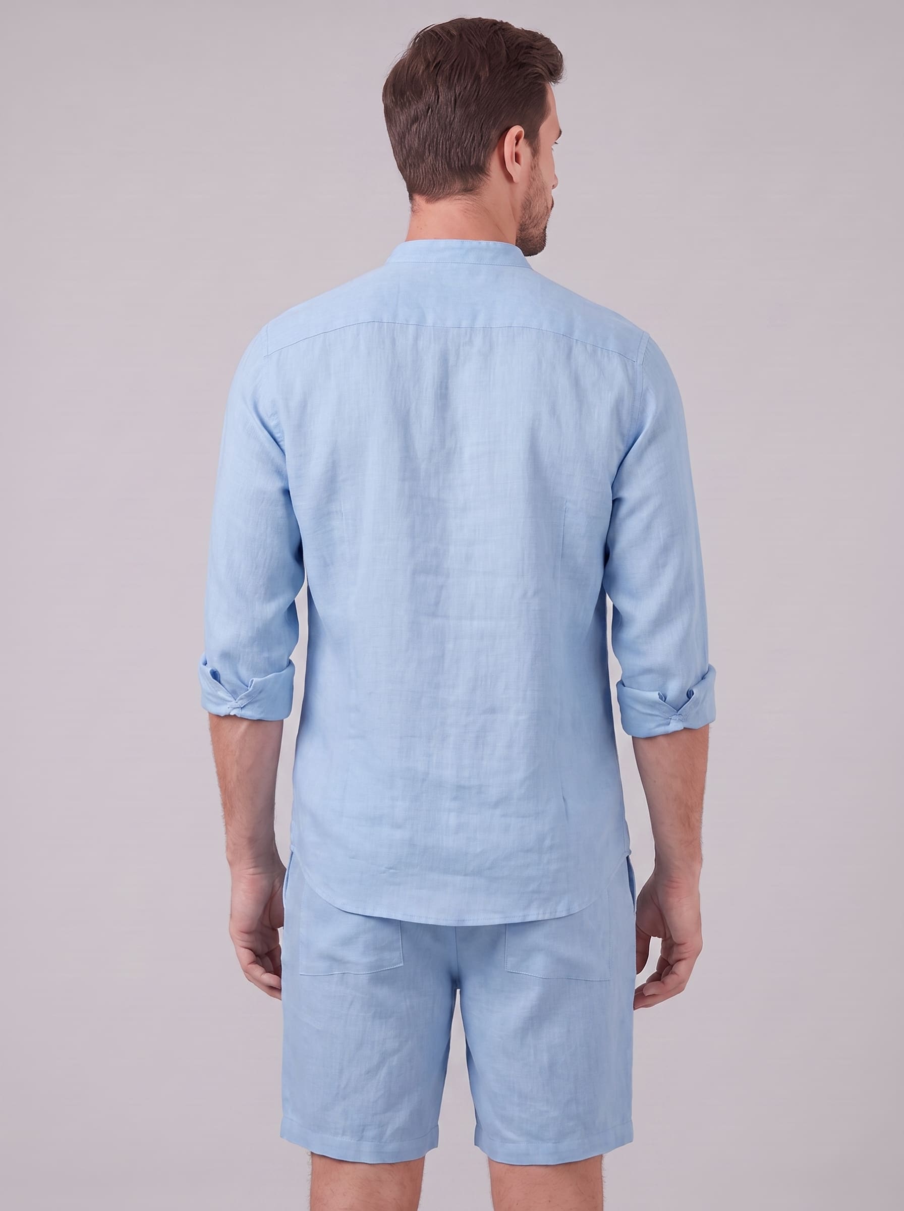 Herren Leinenset mit Stehkragen | Augustin