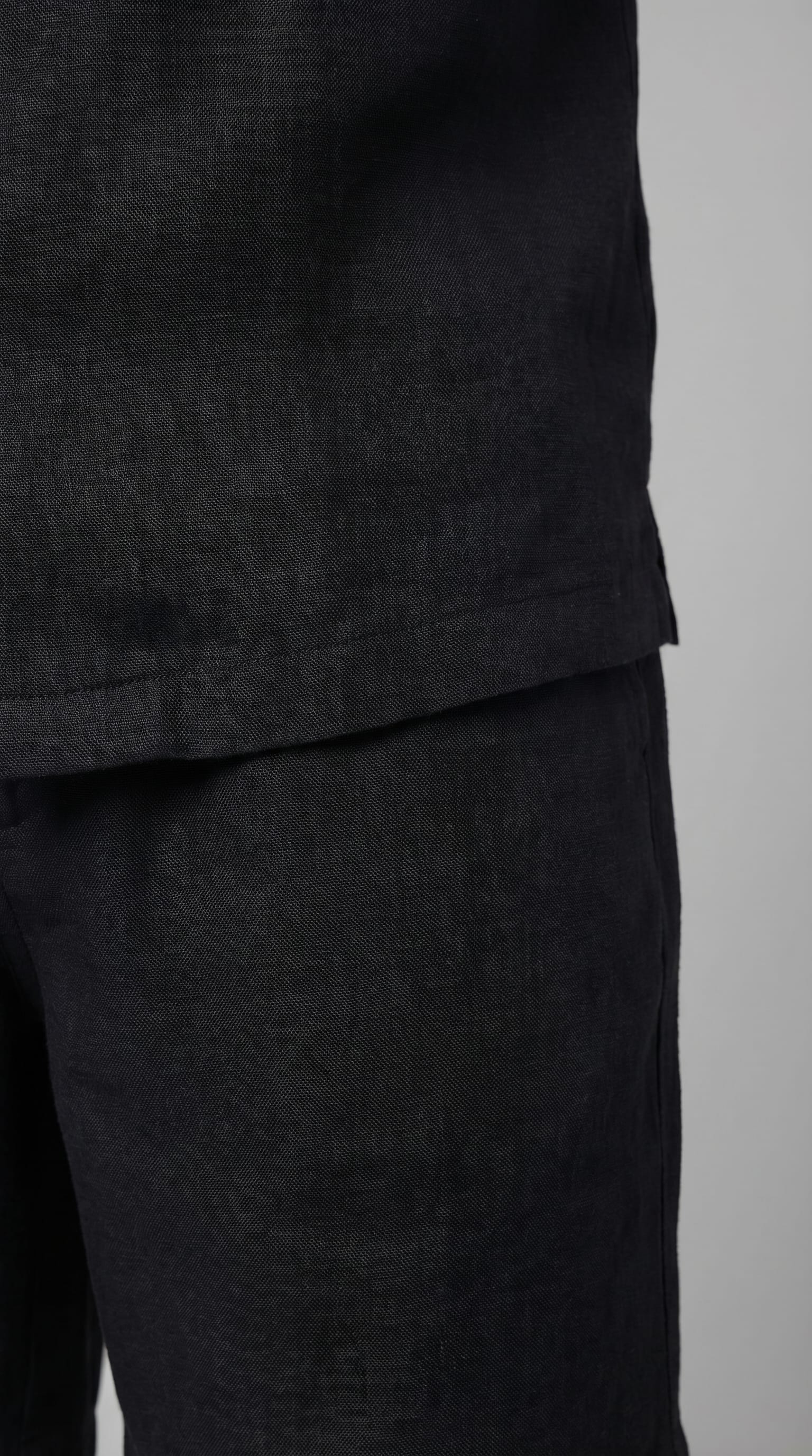 Herren Leinenset Kurzarm mit Kubakragen | Arend