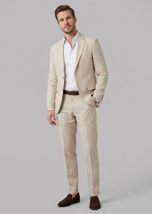 Herren Leinenanzug Tailored Fit mit Reverskragen | Bastian_1
