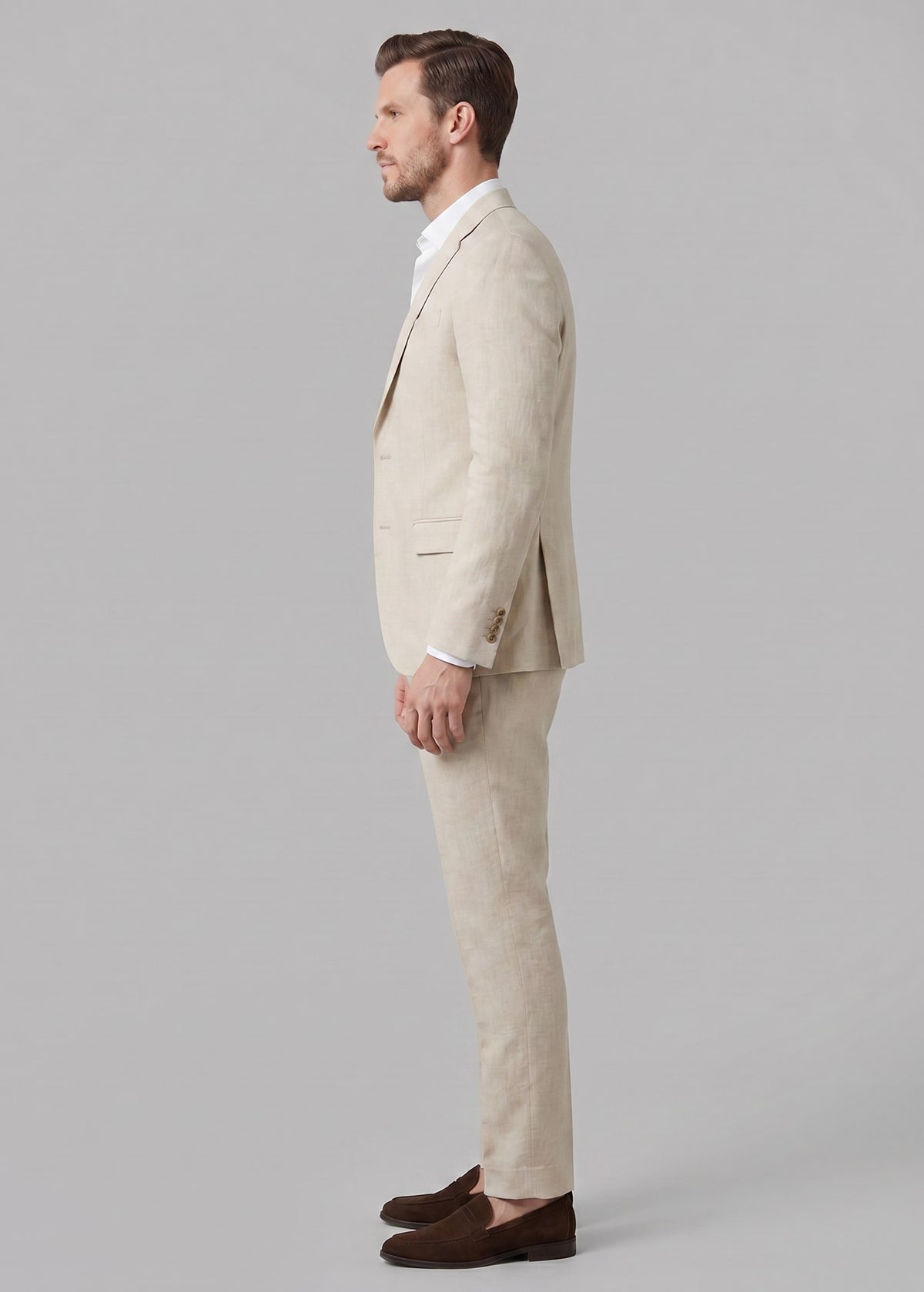 Herren Leinenanzug Tailored Fit mit Reverskragen | Bastian_2