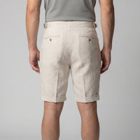Herren Leinenshorts mit Schnallenbund | Pius