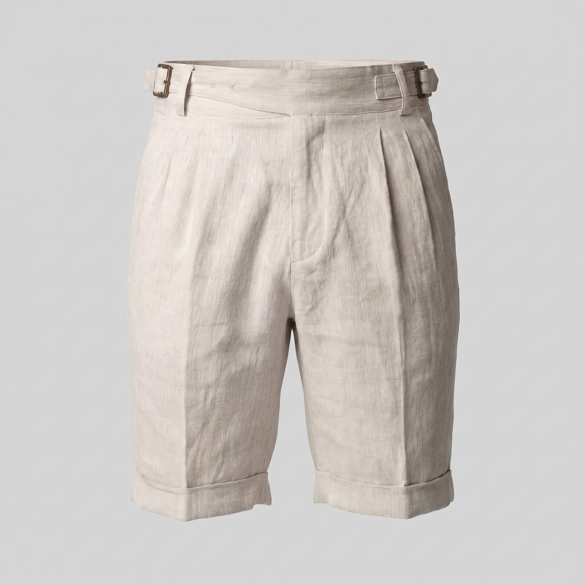 Herren Leinenshorts mit Schnallenbund | Pius