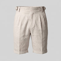 Herren Leinenshorts mit Schnallenbund | Pius