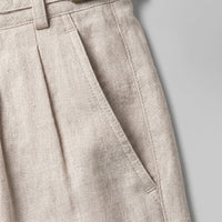 Herren Leinenshorts mit Schnallenbund | Pius