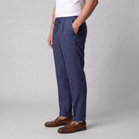 Herren Leinenhose mit Bundfalte und Kordelzug | Willi