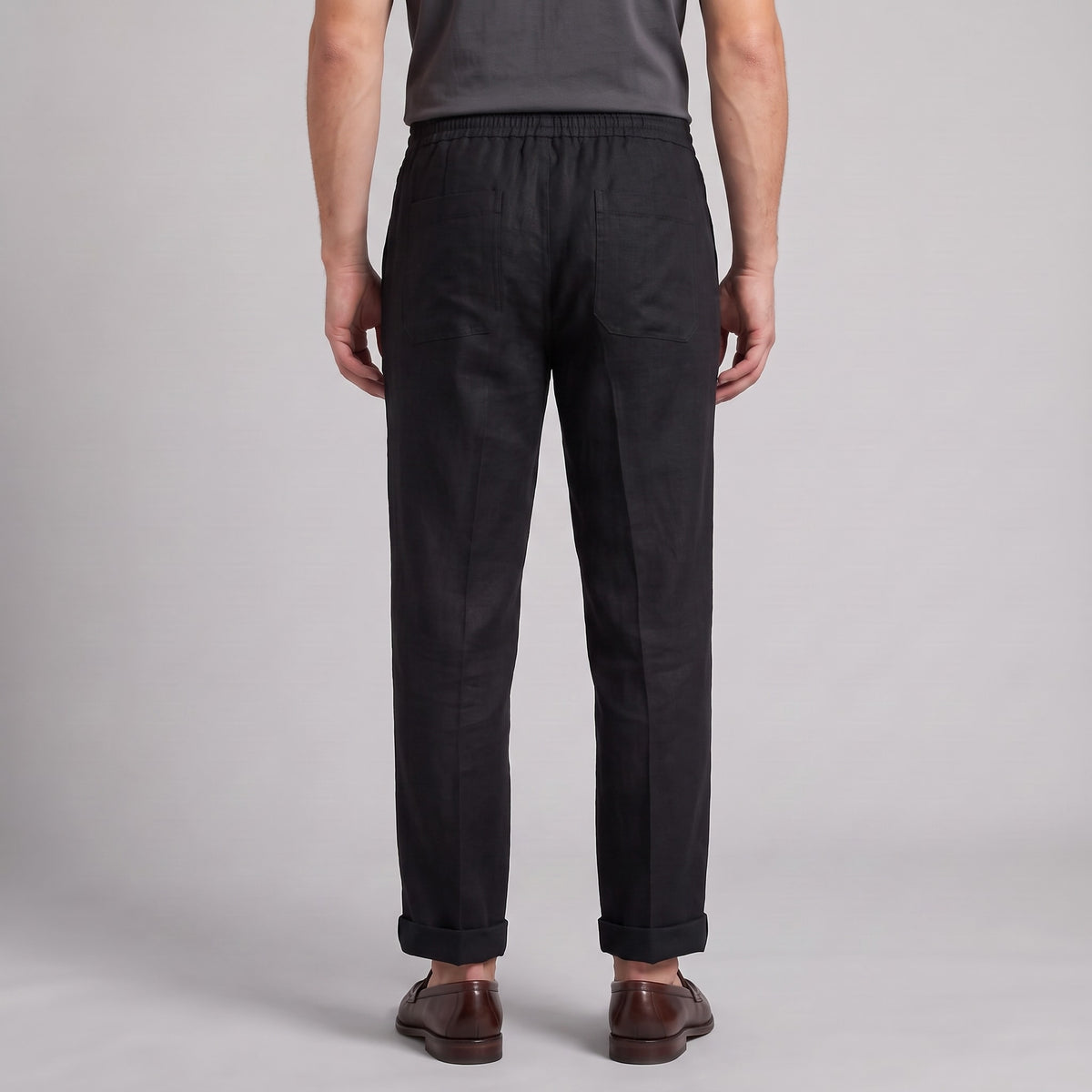 Herren Leinenhose mit Bundfalte und Kordelzug | Willi