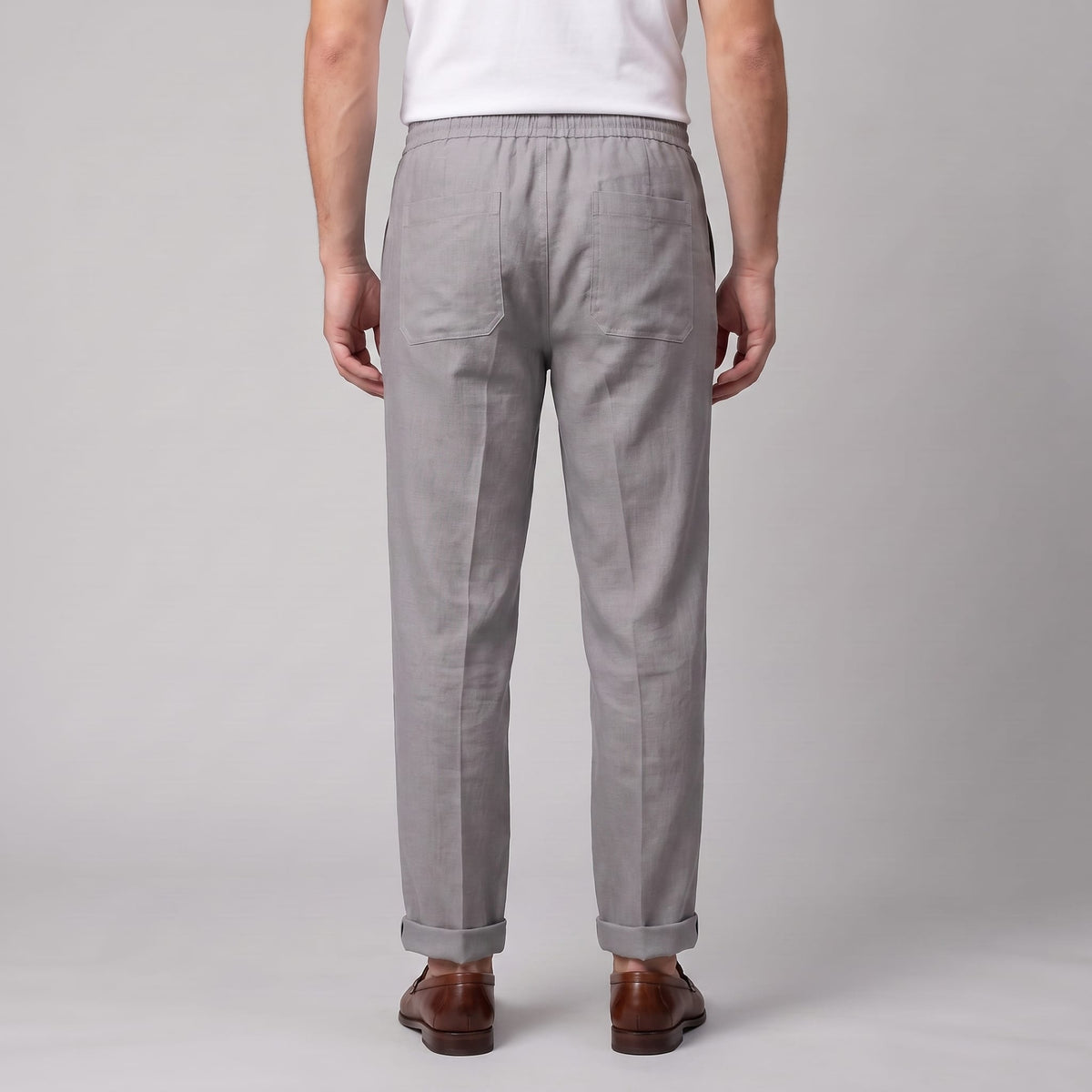 Herren Leinenhose mit Bundfalte und Kordelzug | Willi
