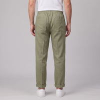 Herren Leinenhose mit Bundfalte und Kordelzug | Willi