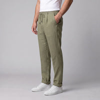 Herren Leinenhose mit Bundfalte und Kordelzug | Willi