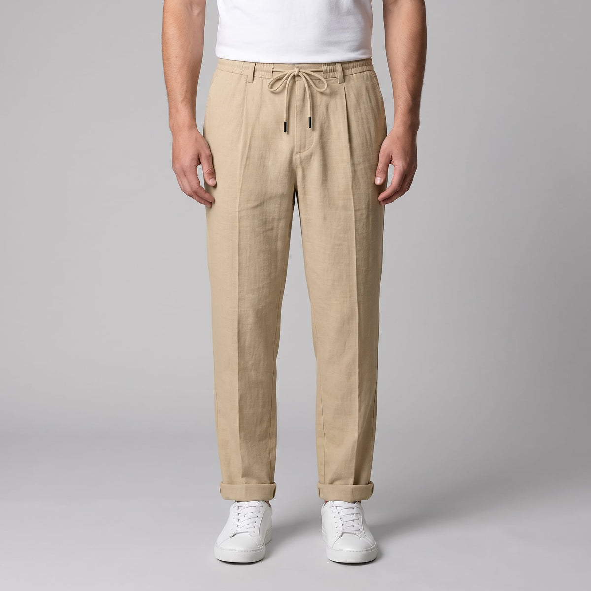 Herren Leinenhose mit Bundfalte und Kordelzug | Willi_31