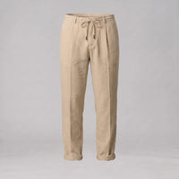Herren Leinenhose mit Bundfalte und Kordelzug | Willi