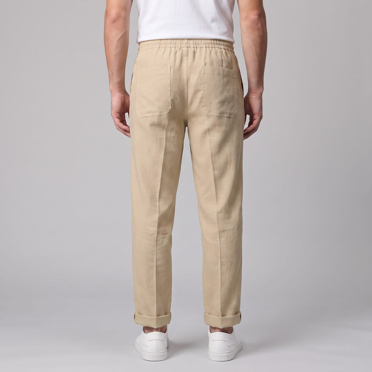 Herren Leinenhose mit Bundfalte und Kordelzug | Willi