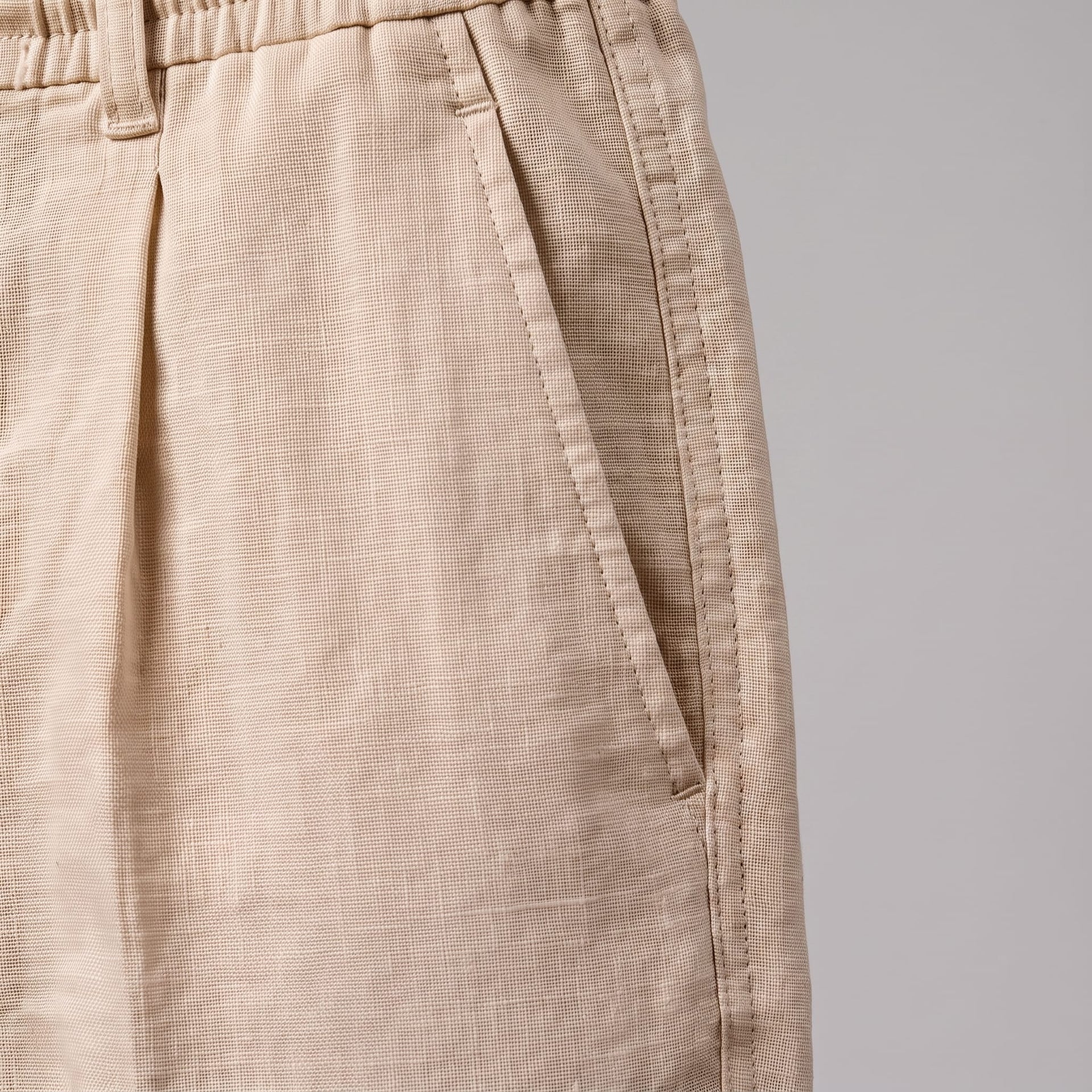 Herren Leinenhose mit Bundfalte und Kordelzug | Willi