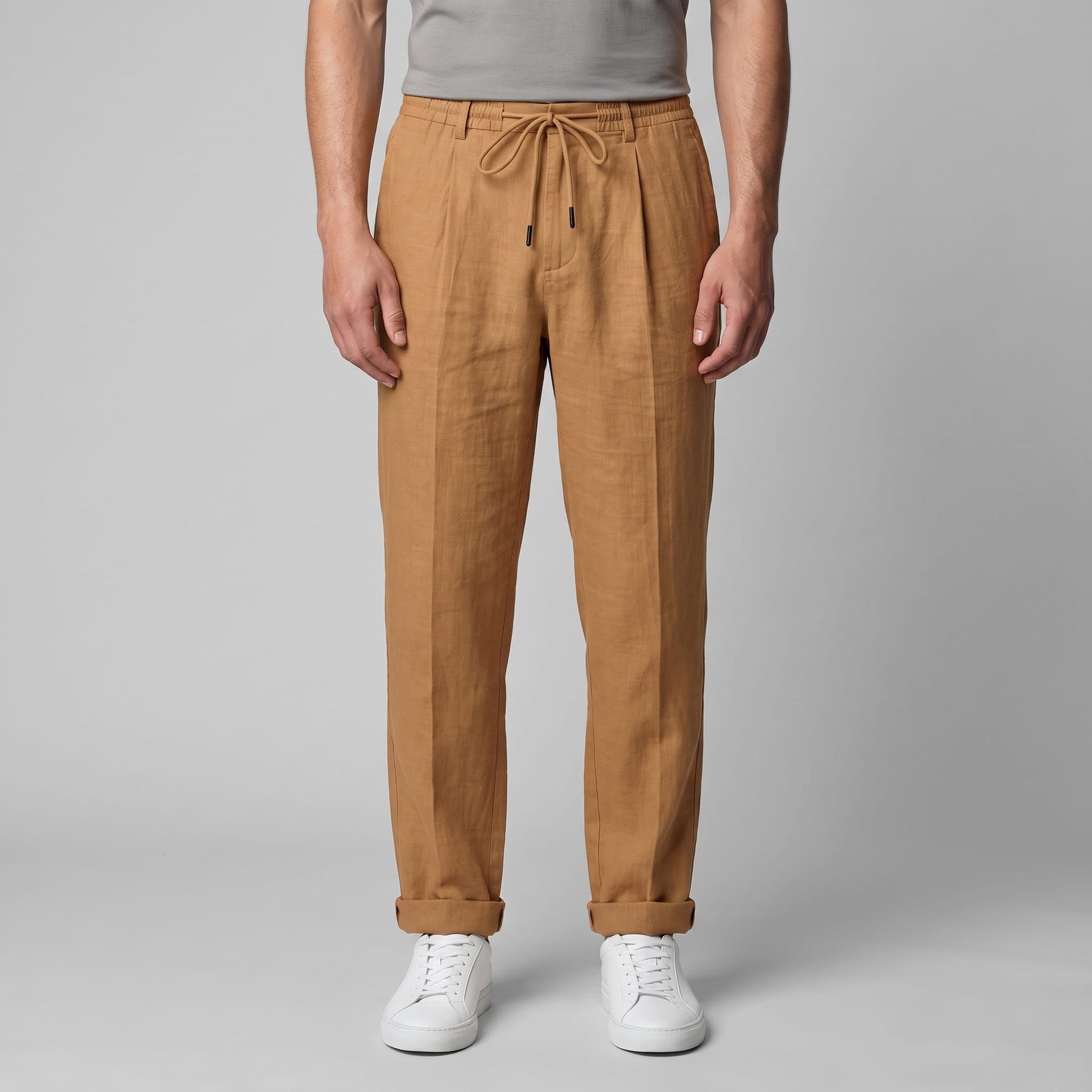 Herren Leinenhose mit Bundfalte und Kordelzug | Willi