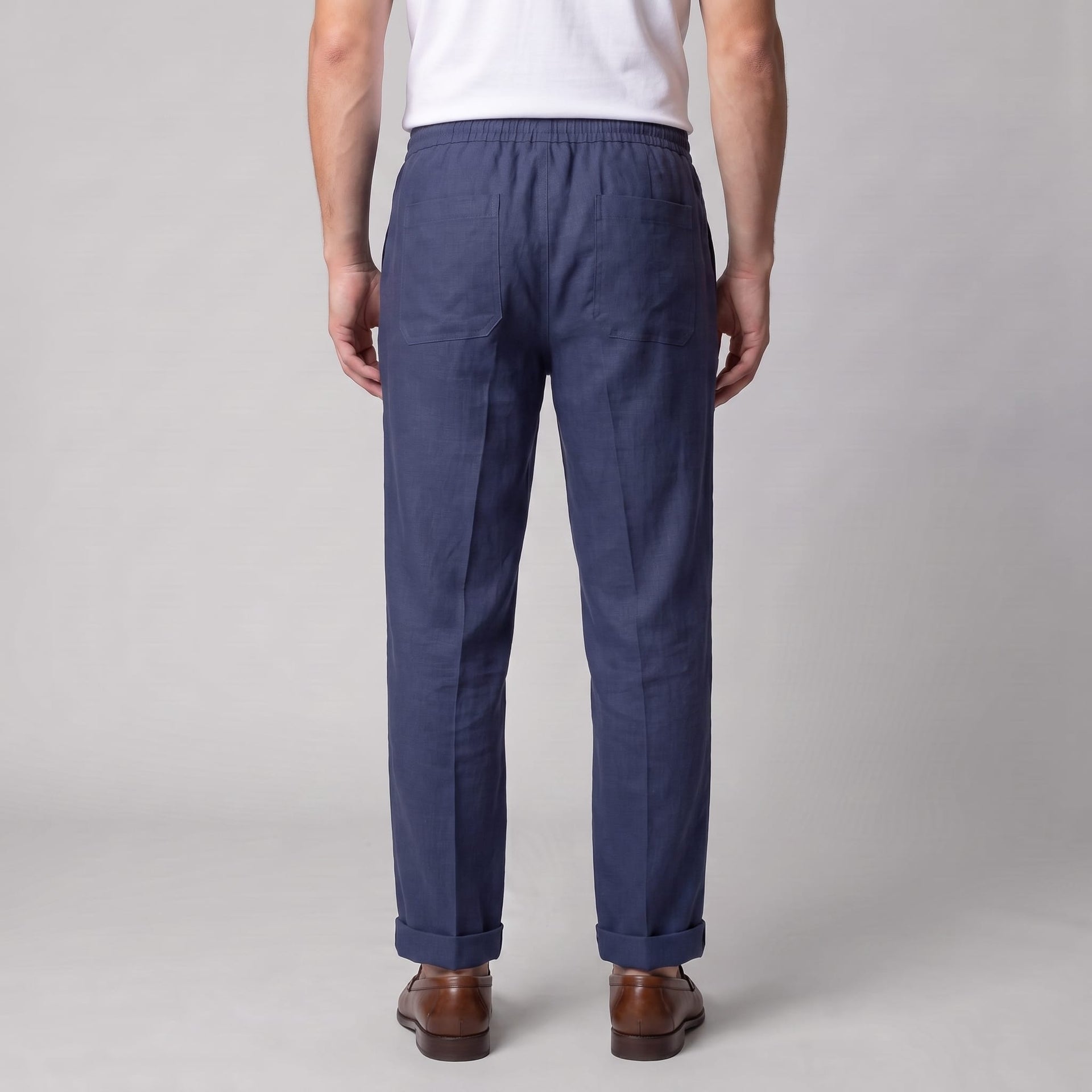 Herren Leinenhose mit Bundfalte und Kordelzug | Willi