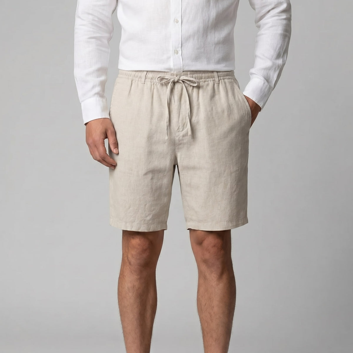 Herren Leinenshorts mit Kordelzug | Bodo