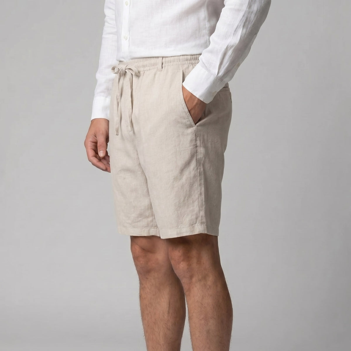 Herren Leinenshorts mit Kordelzug | Bodo_17
