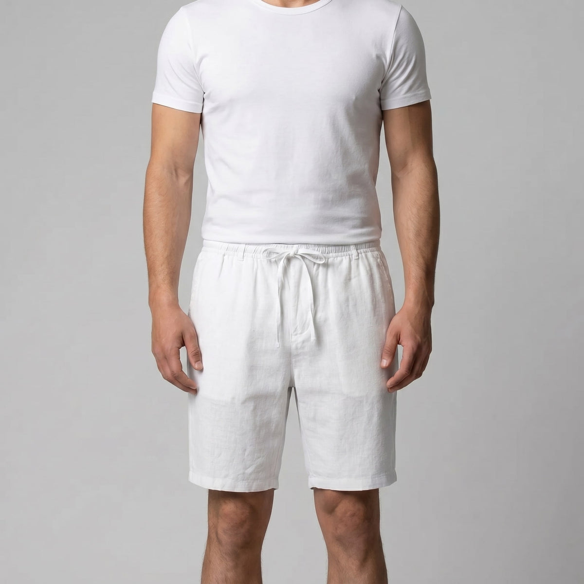 Herren Leinenshorts mit Kordelzug | Bodo