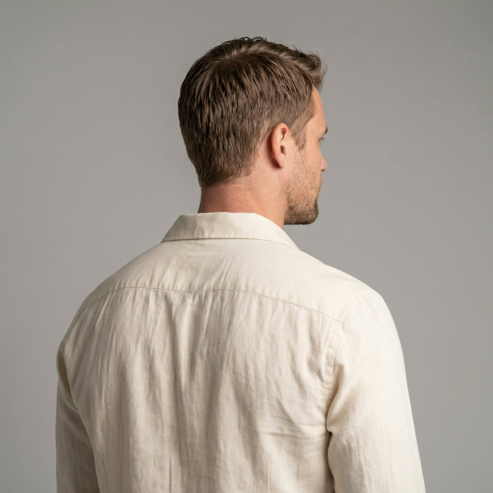 Herren Leinenset Langarm mit Kubakragen | Benjamin