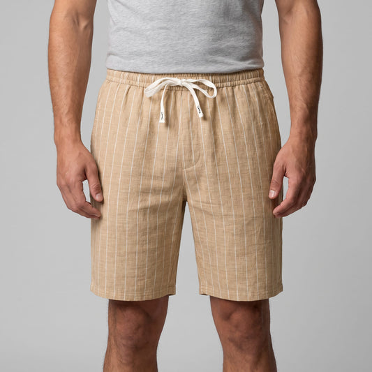 Herren Leinenshorts mit Nadelstreifen | Reimund_1
