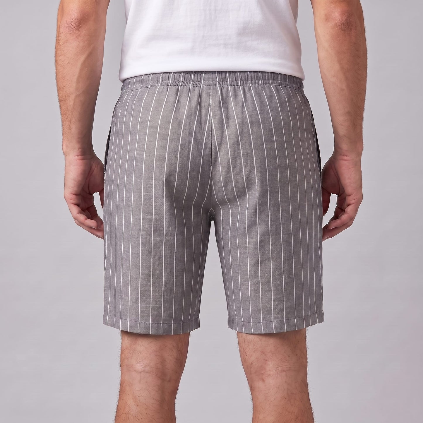 Herren Leinenshorts mit Nadelstreifen | Reimund_10