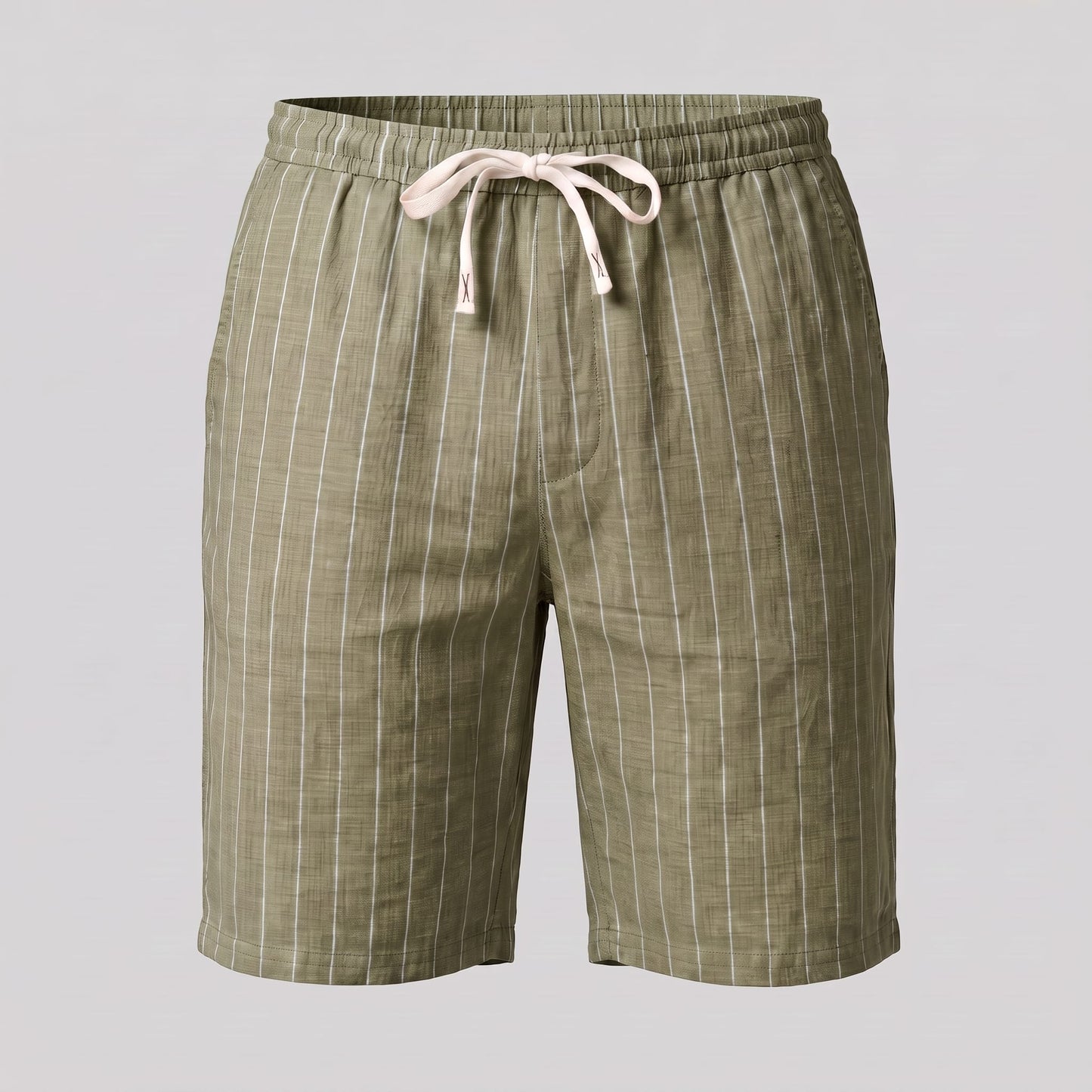Herren Leinenshorts mit Nadelstreifen | Reimund_14