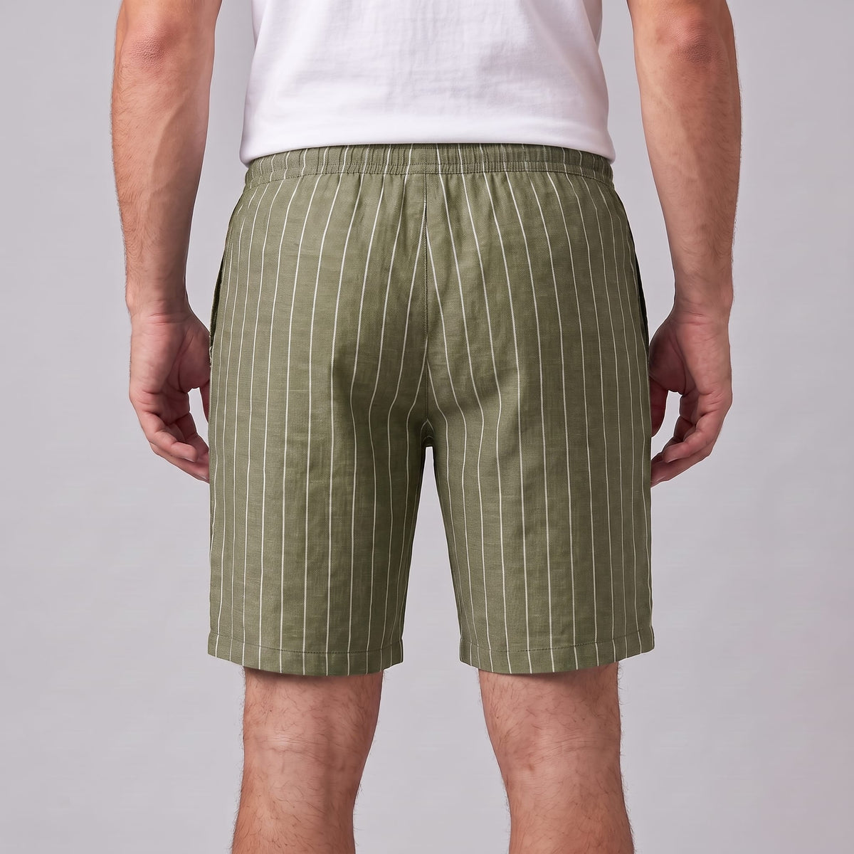 Herren Leinenshorts mit Nadelstreifen | Reimund