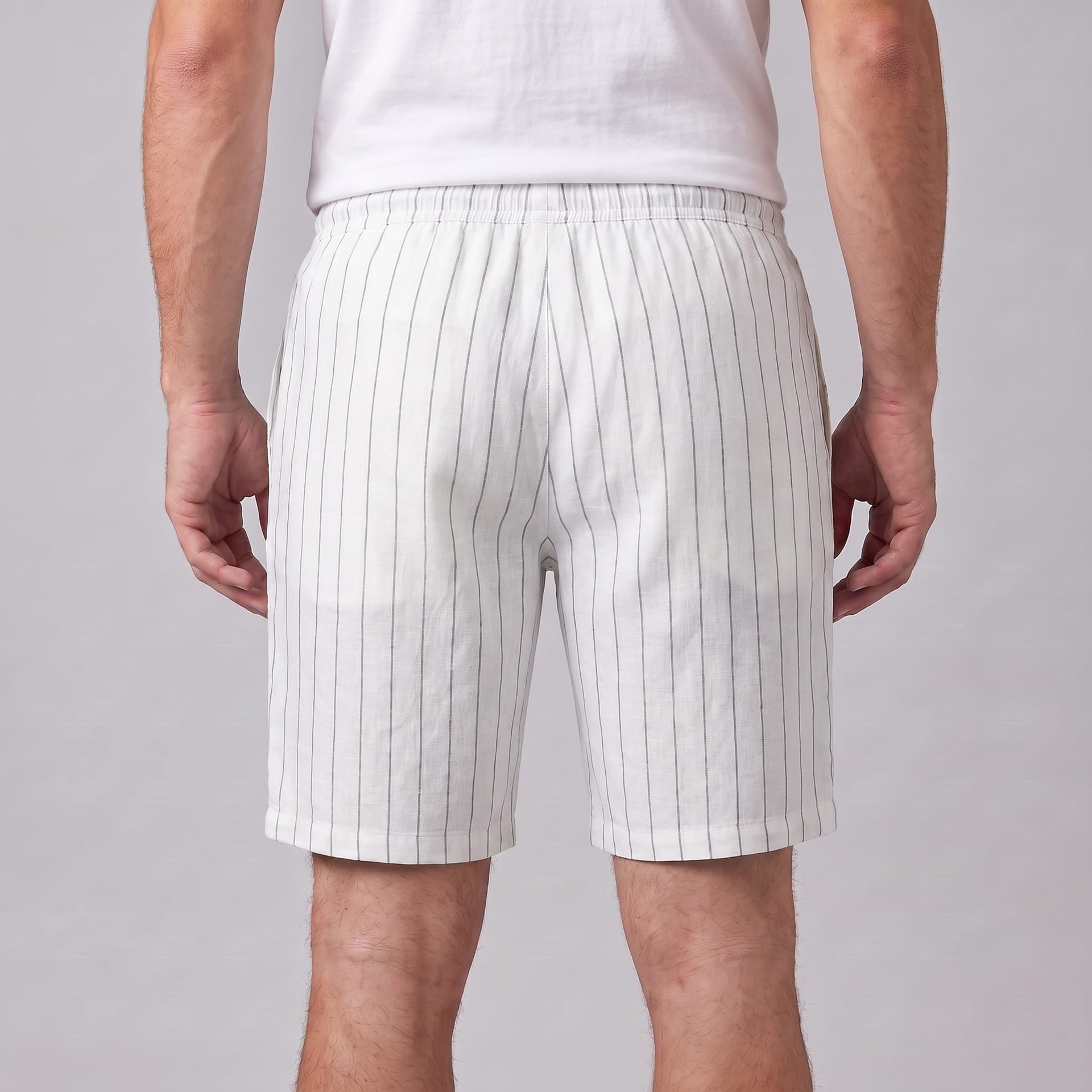 Herren Leinenshorts mit Nadelstreifen | Reimund