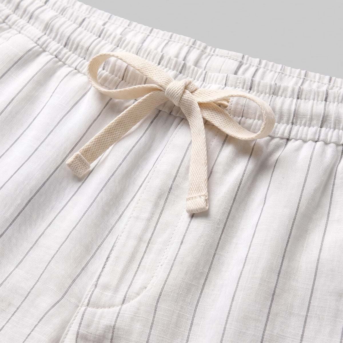 Herren Leinenshorts mit Nadelstreifen | Reimund_23