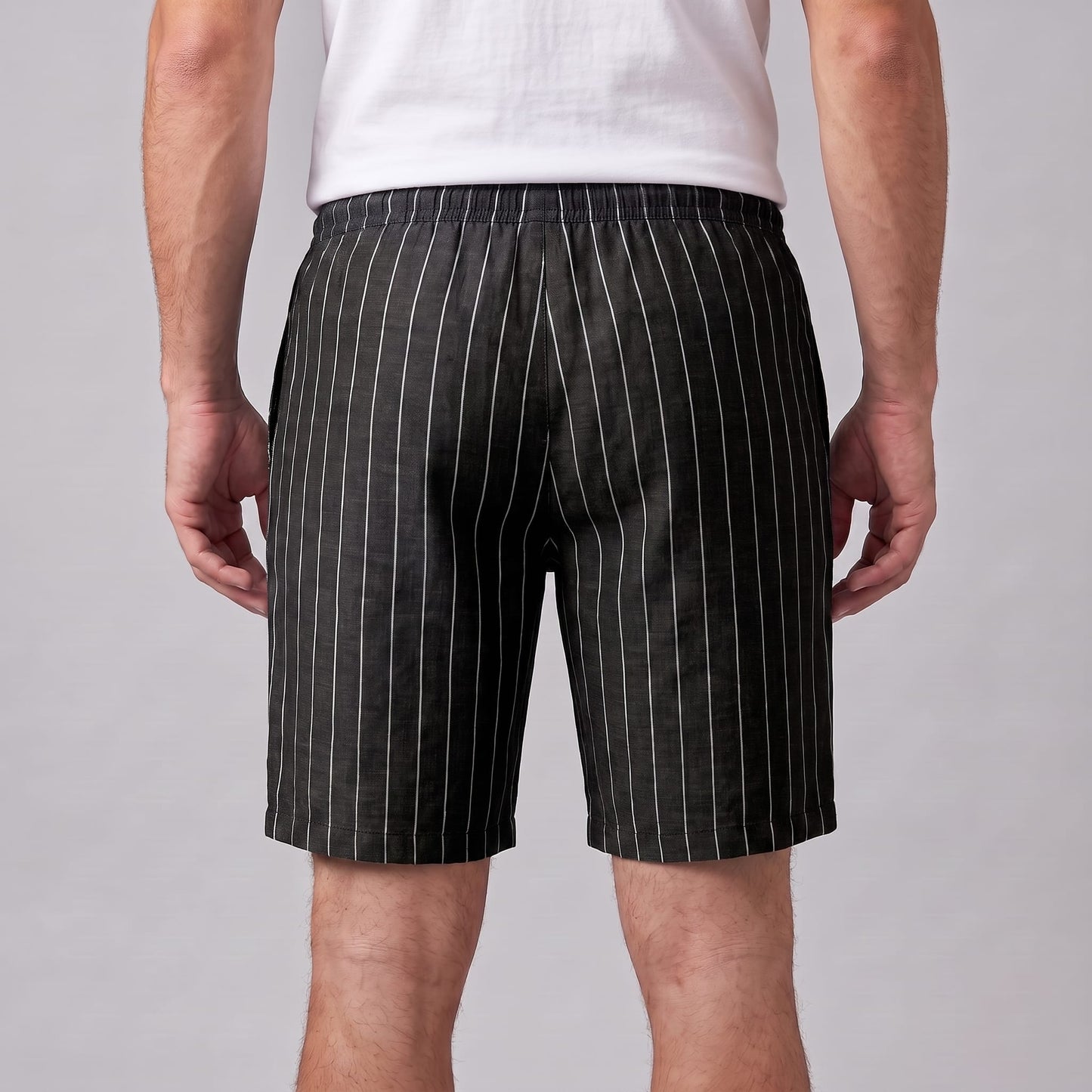 Herren Leinenshorts mit Nadelstreifen | Reimund_27