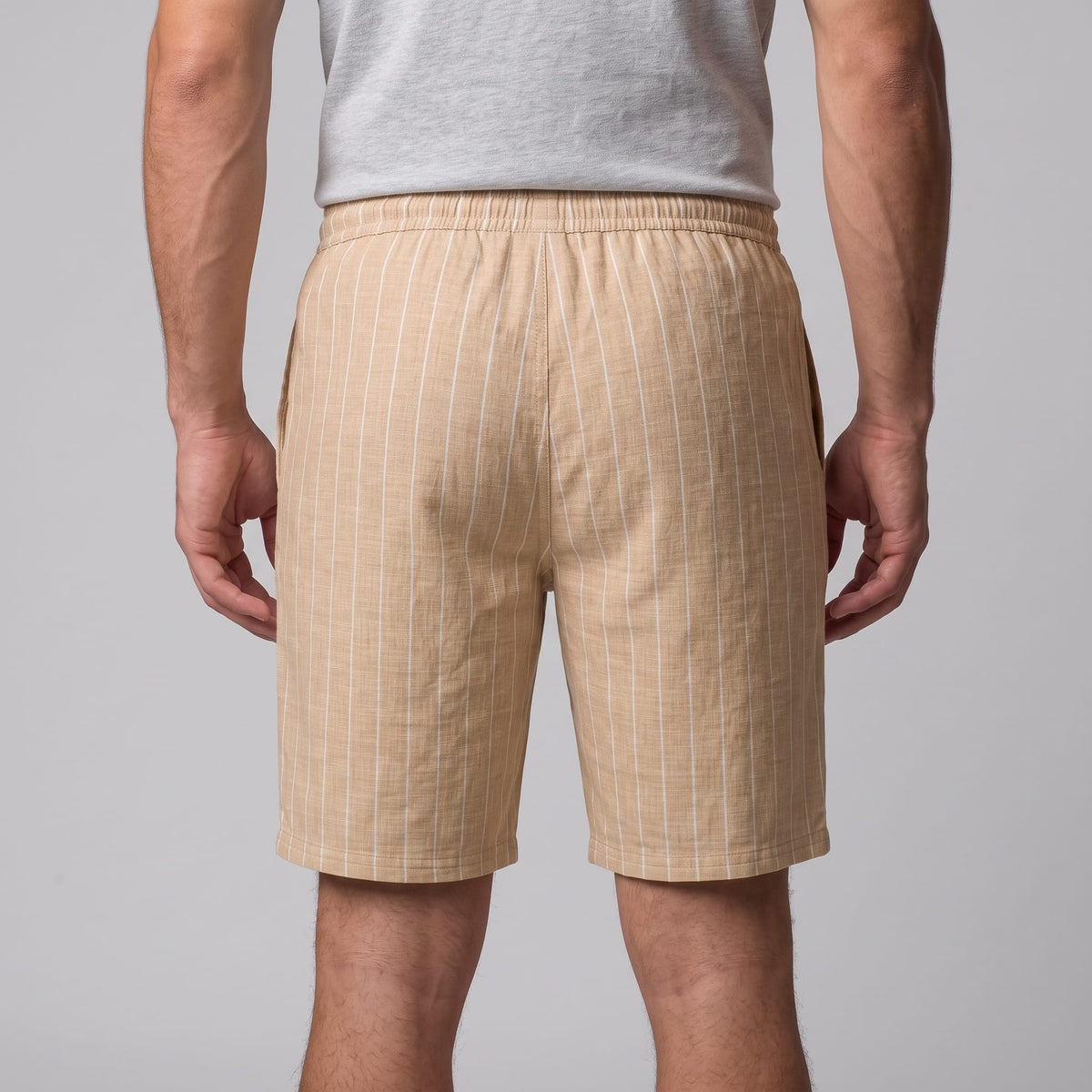 Herren Leinenshorts mit Nadelstreifen | Reimund_3