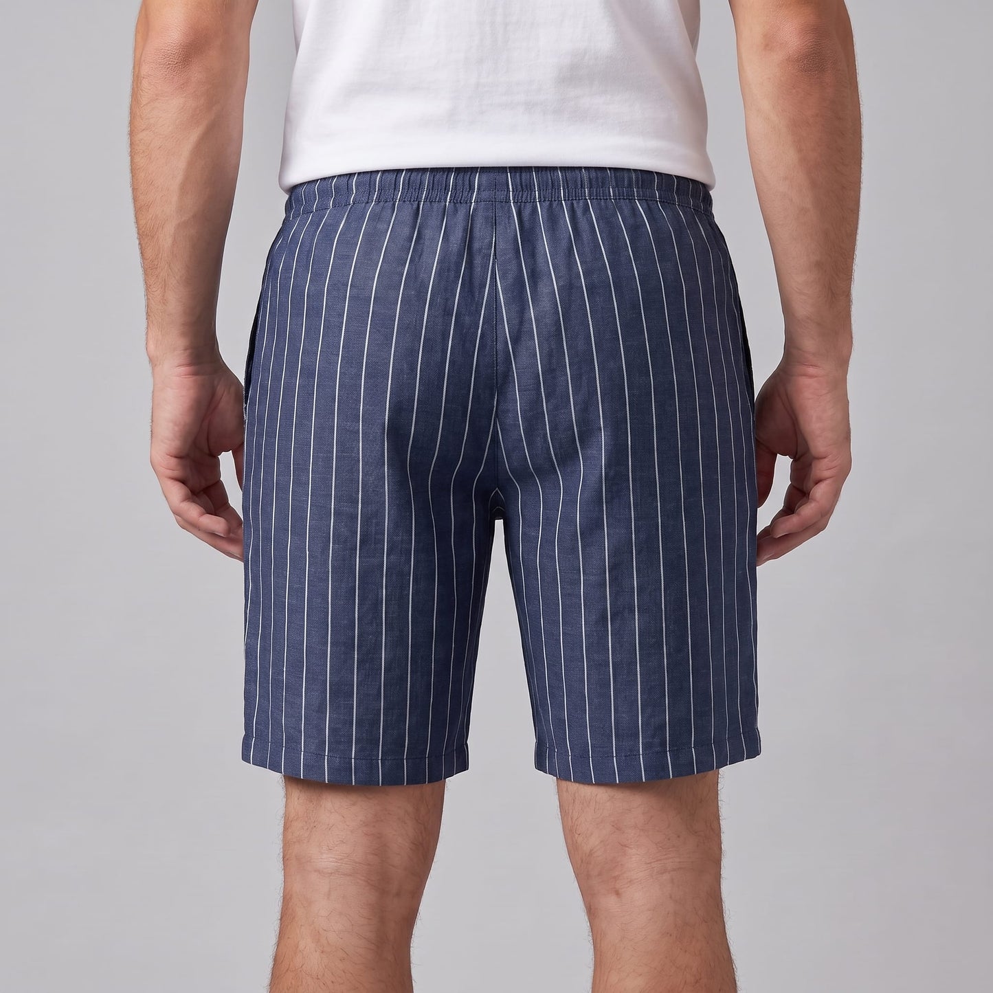 Herren Leinenshorts mit Nadelstreifen | Reimund_33