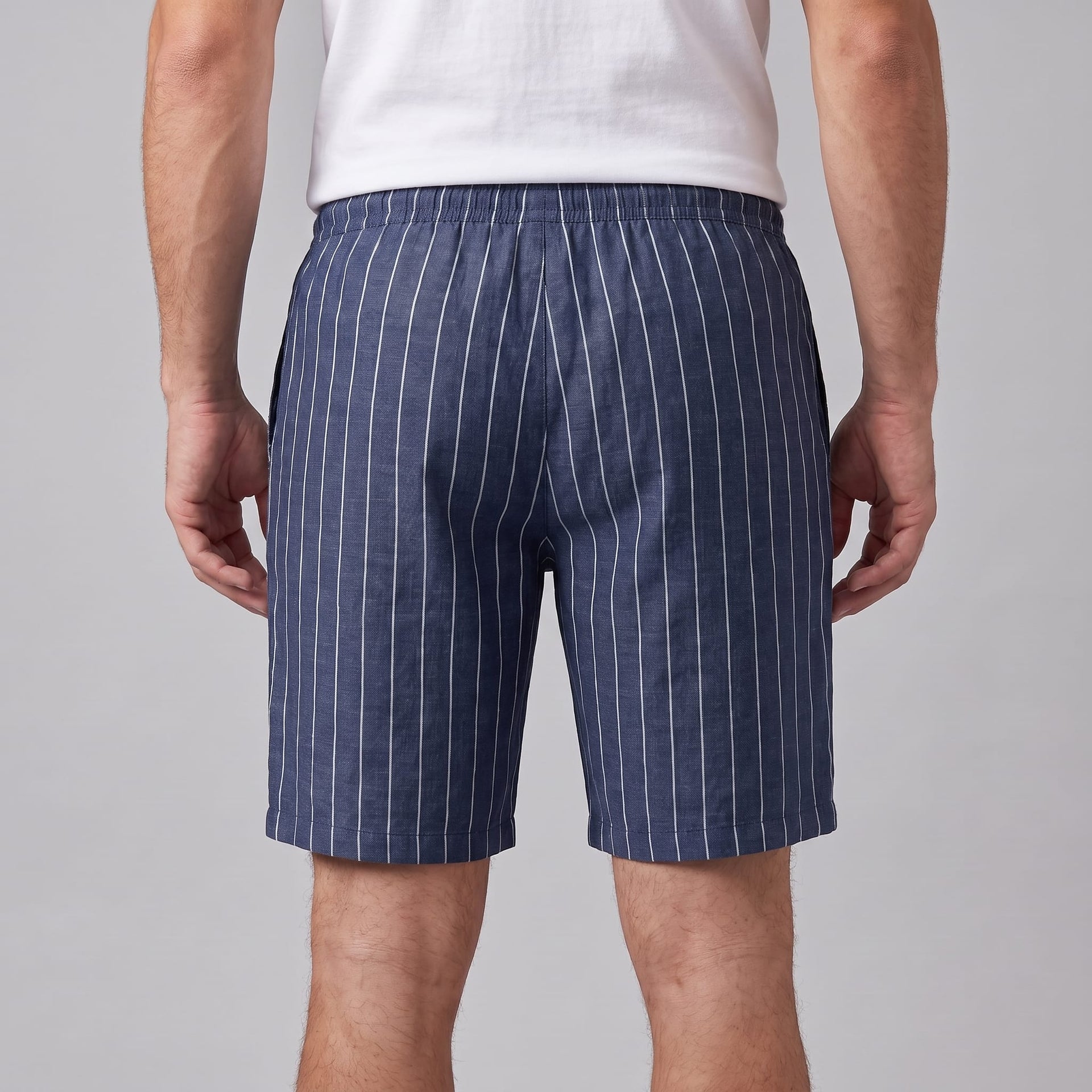 Herren Leinenshorts mit Nadelstreifen | Reimund