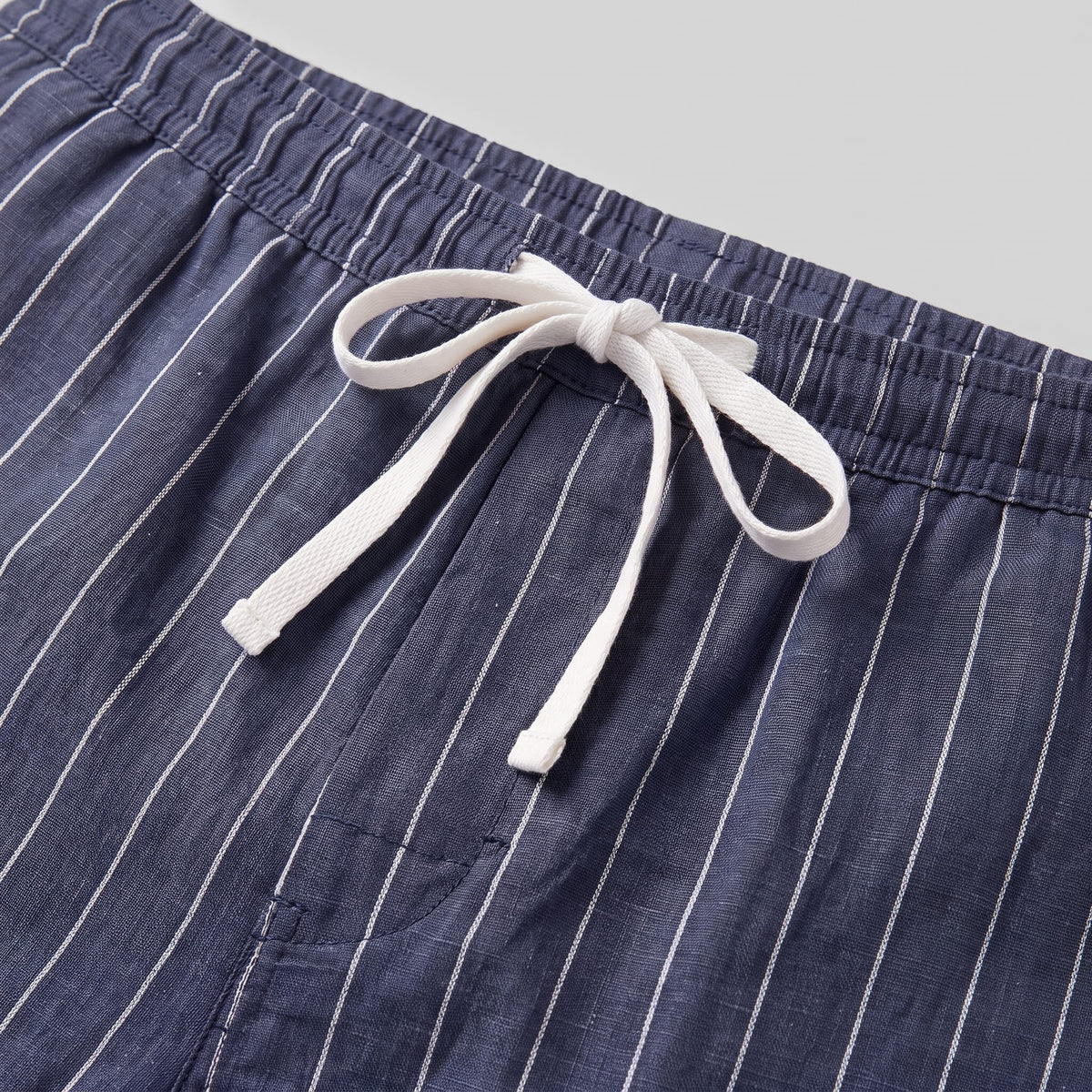Herren Leinenshorts mit Nadelstreifen | Reimund_35