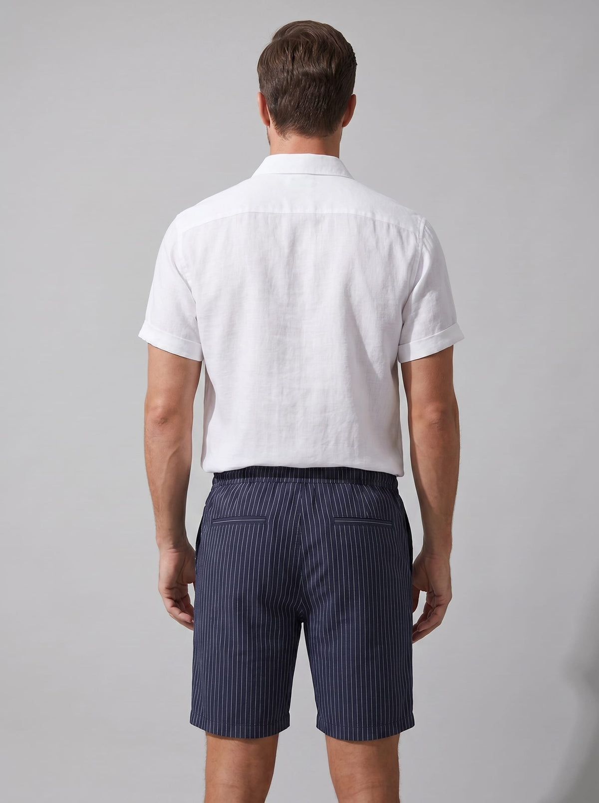 Herren Leinenhemd mit Streifenshorts | Bernhard_3