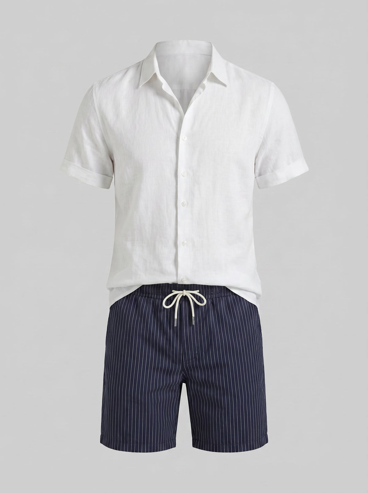Herren Leinenhemd mit Streifenshorts | Bernhard
