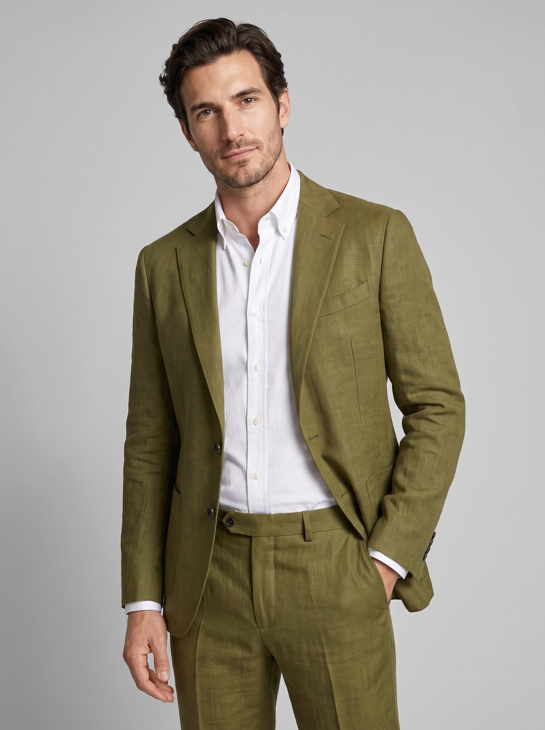 Herren Leinenanzug Slim Fit Zweiteiler | Erdmann