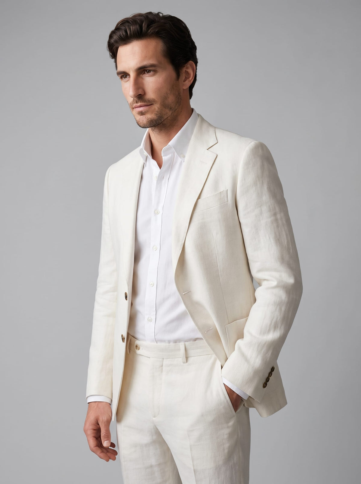 Herren Leinenanzug Slim Fit Zweiteiler | Erdmann