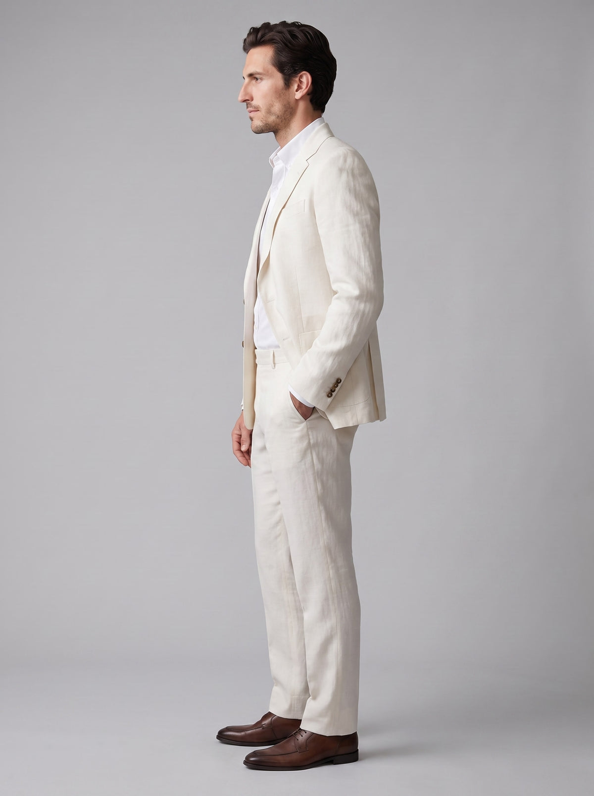 Herren Leinenanzug Slim Fit Zweiteiler | Erdmann