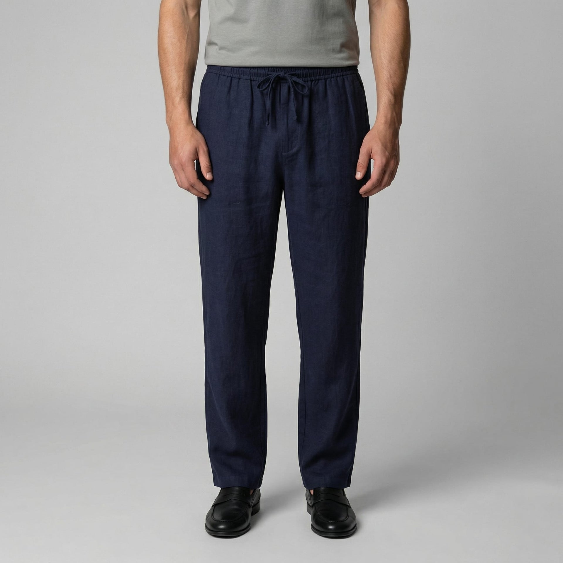 Herren Leinenhose mit elastischem Bund | Kai