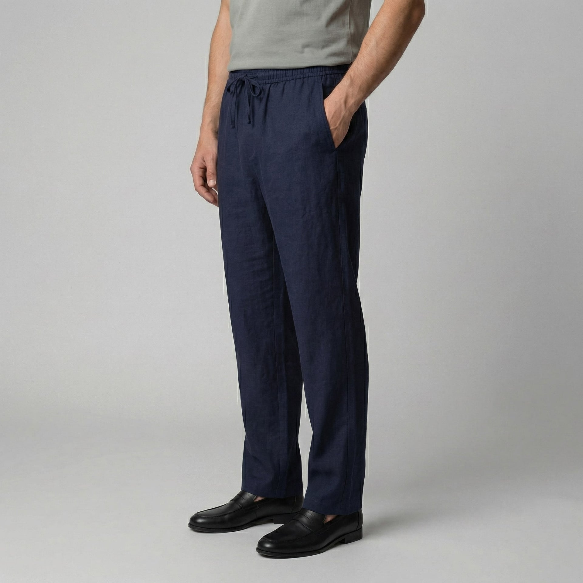 Herren Leinenhose mit elastischem Bund | Kai
