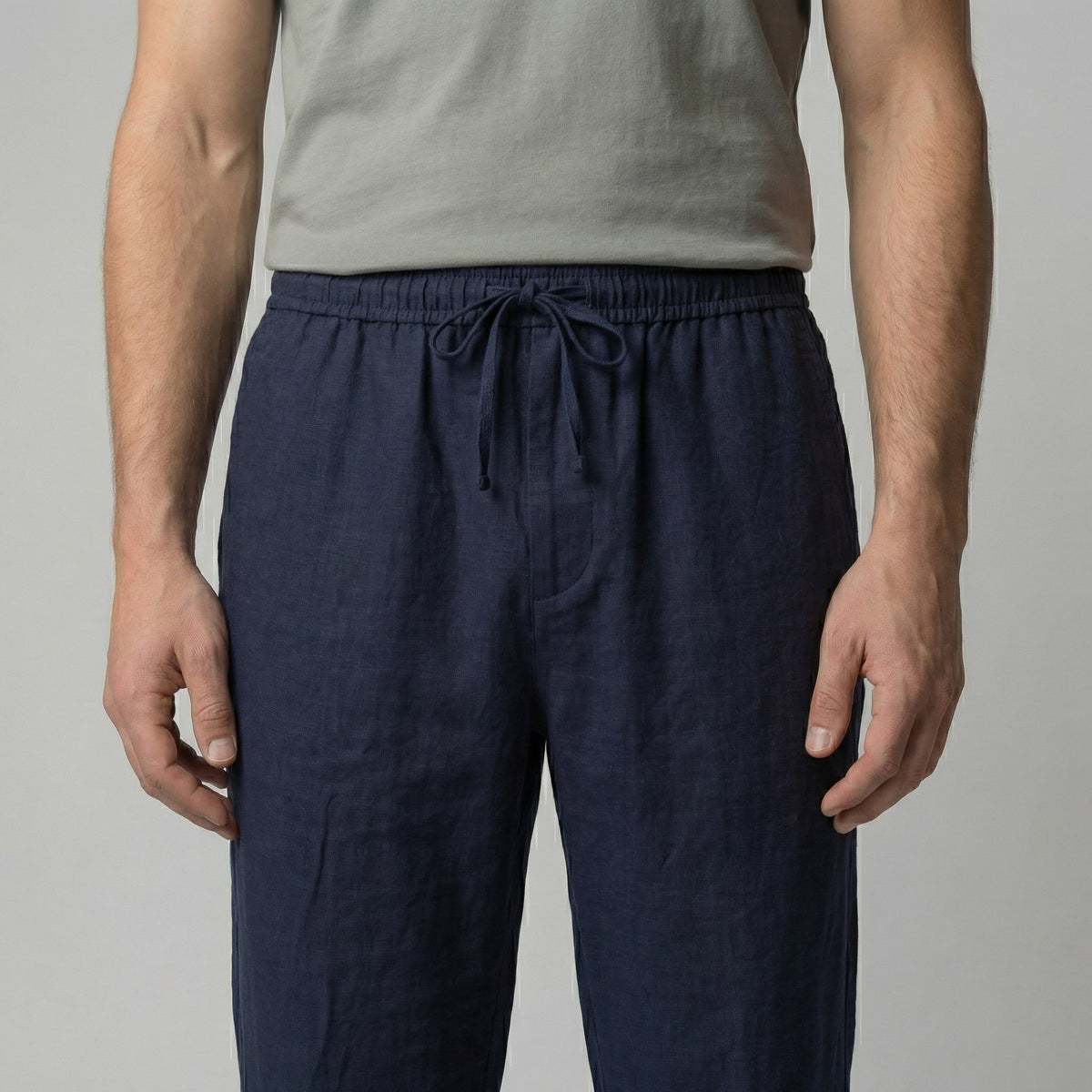 Herren Leinenhose mit elastischem Bund | Kai_18