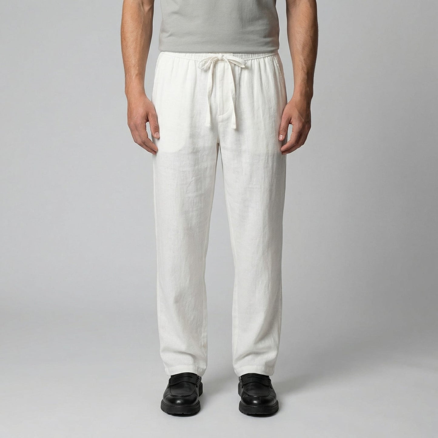 Herren Leinenhose mit elastischem Bund | Kai_6