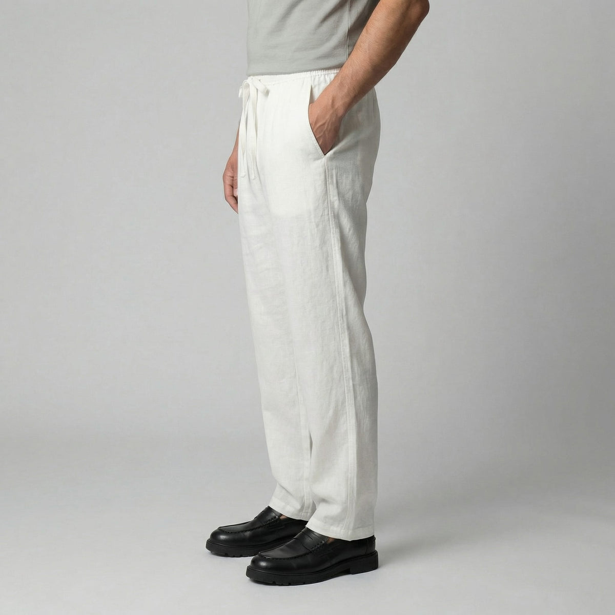 Herren Leinenhose mit elastischem Bund | Kai