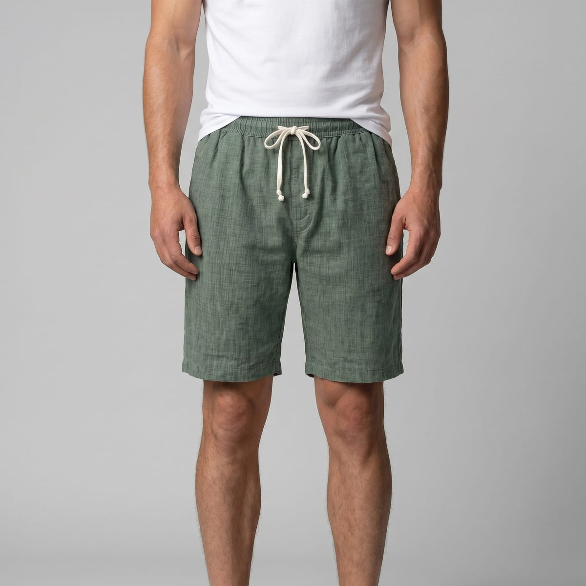 Herren Leinenshorts mit Tunnelzug | Reinald_21