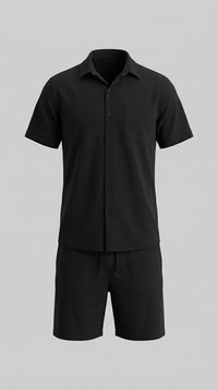 Herren Cordset Kurzarmhemd und Shorts | Bertram