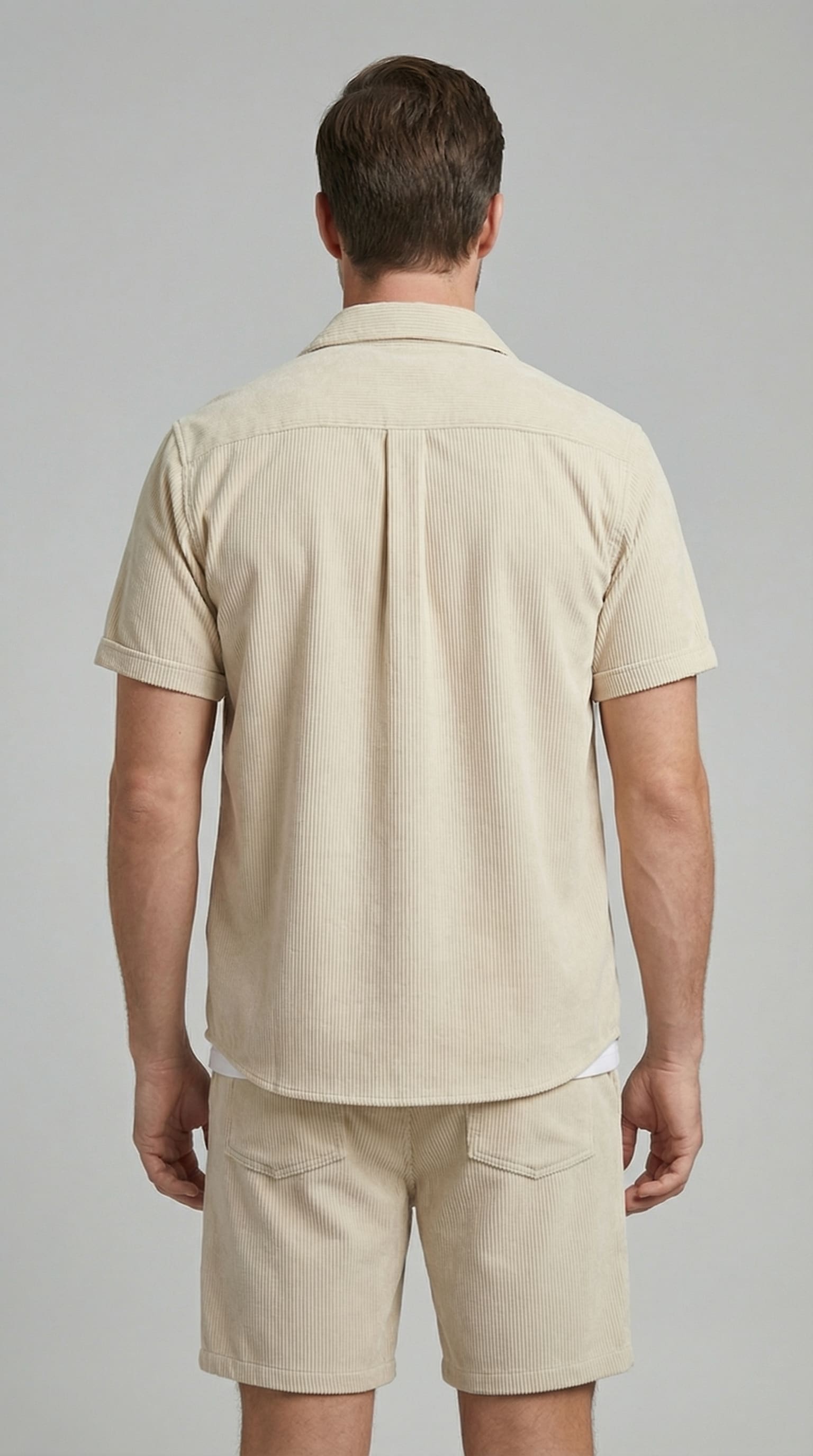 Herren Cordset Kurzarmhemd und Shorts | Bertram